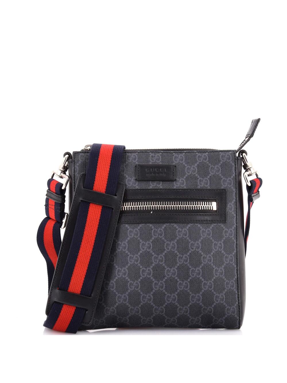 Gucci Web Strap Front Zip Messenger Bag #365061G99B